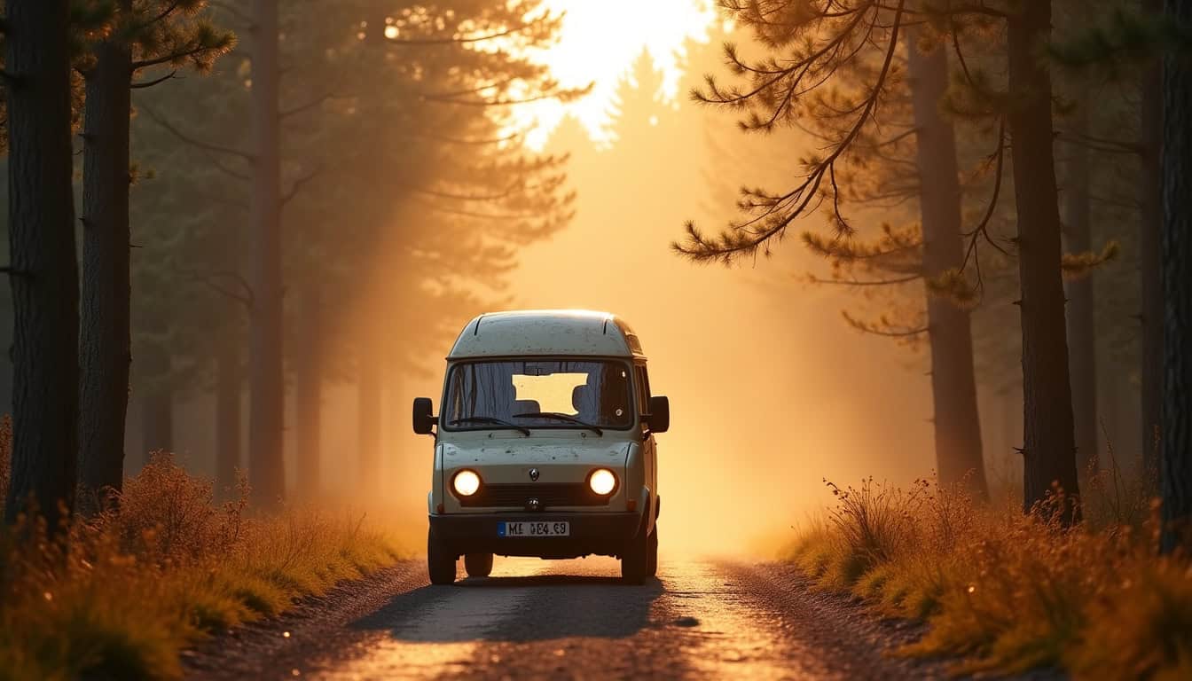 Renault Kangoo première génération sortant d