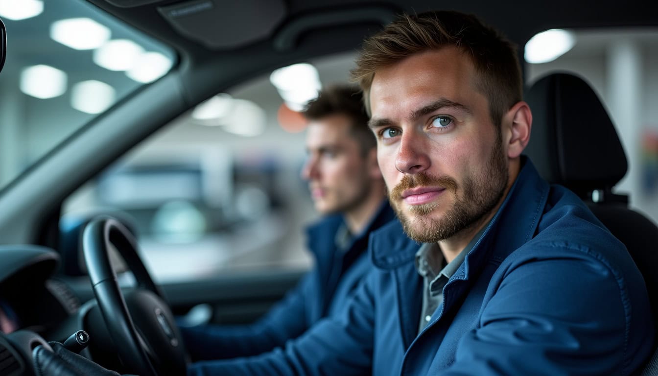 Technicien en train de diagnostiquer un véhicule Renault ou Dacia au garage Jordao à Châtenoy-le-Royal