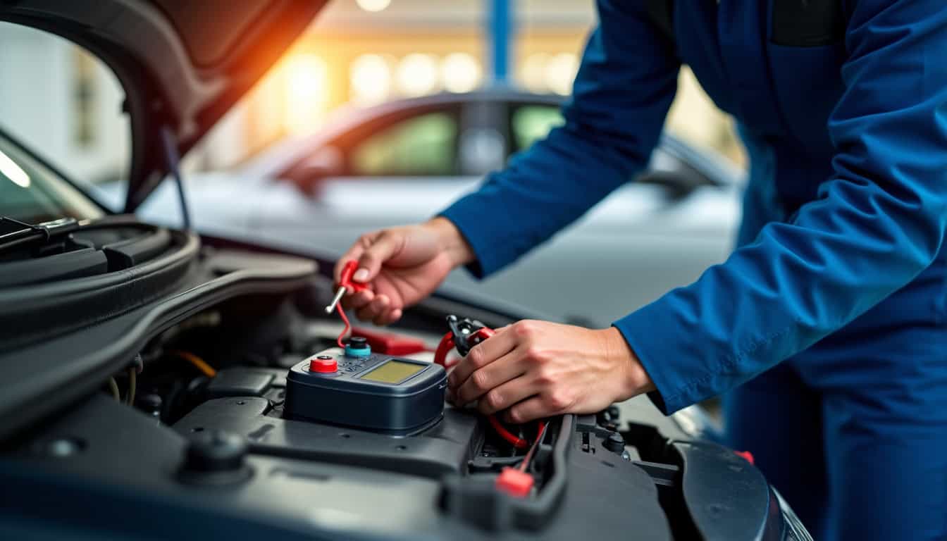 Technicien en train de vérifier l