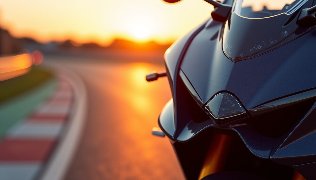 Ailettes aérodynamiques en fibre de carbone de la Yamaha R1 RACE 2025 sur circuit