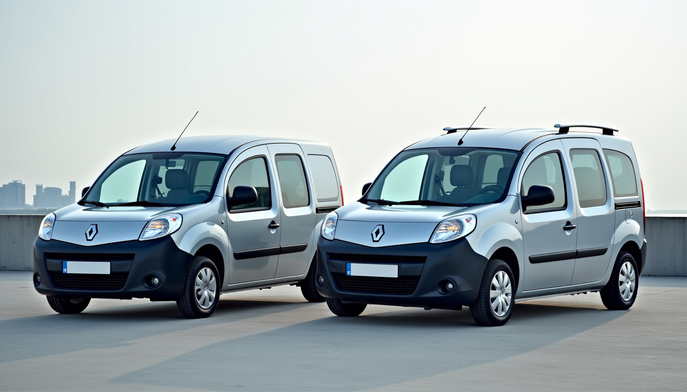 Comparaison visuelle entre un Kangoo Van neuf et un Kangoo Van d