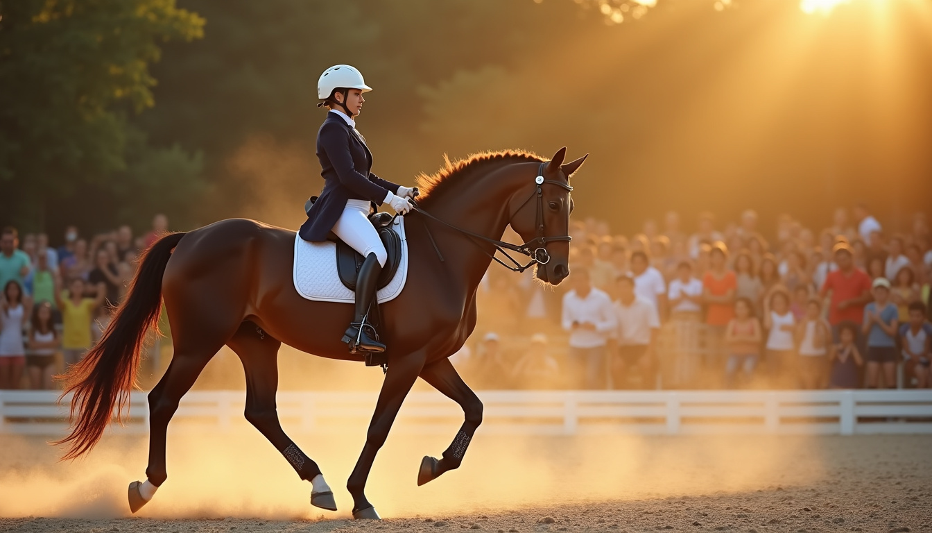 Cavalière en action lors d