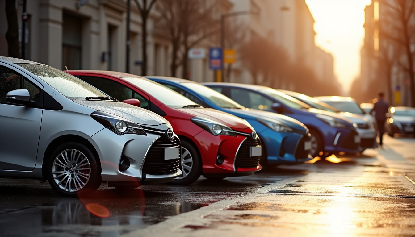 Comparaison visuelle des différentes générations de Toyota Yaris