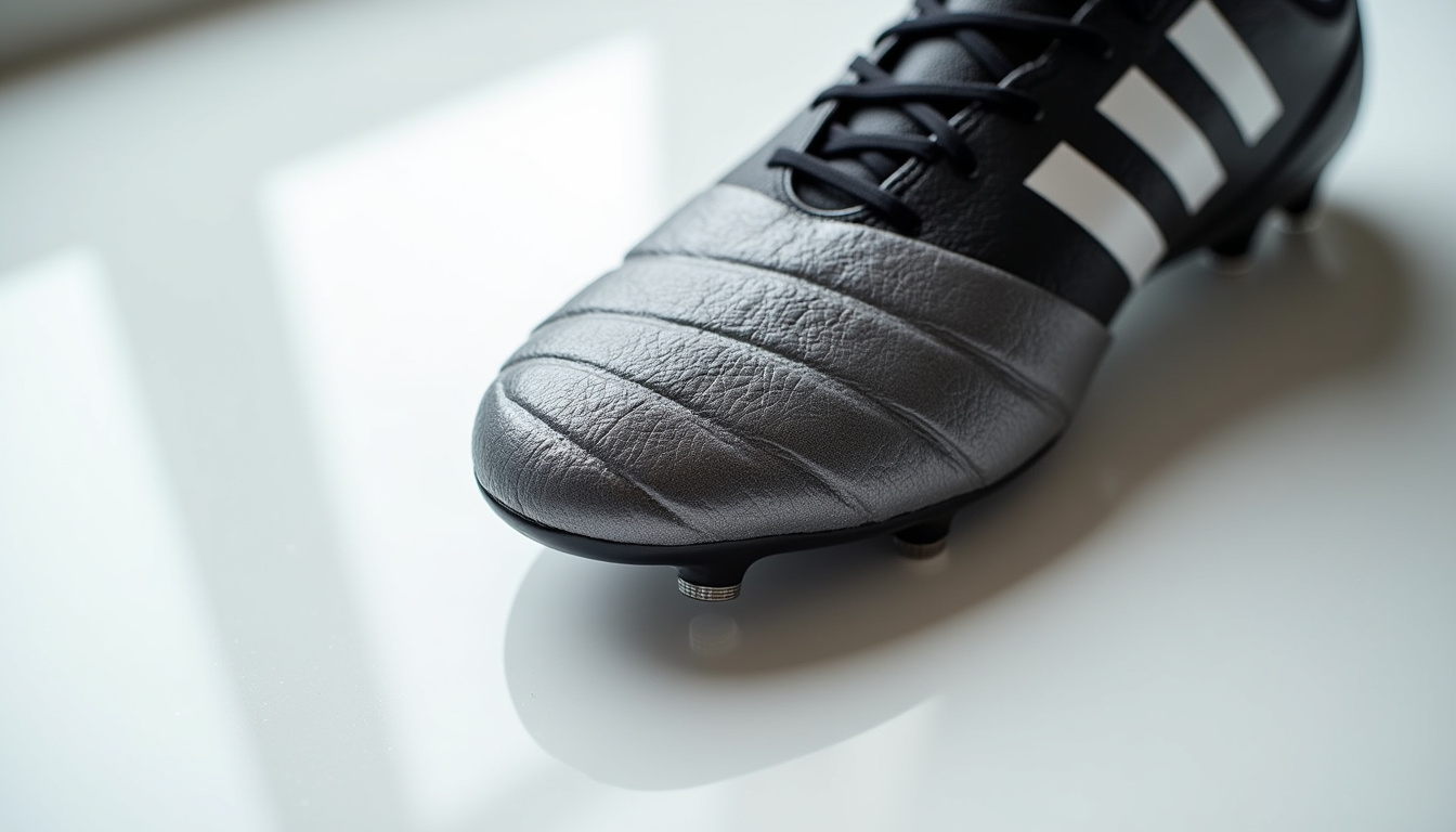 Détail technique de la semelle en carbone et de la tige FuseSkin sur une adidas F50
