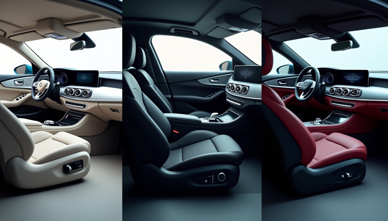 Intérieur comparé des différentes finitions de la Mercedes Classe A: Style Line, Progressive Line, AMG Line